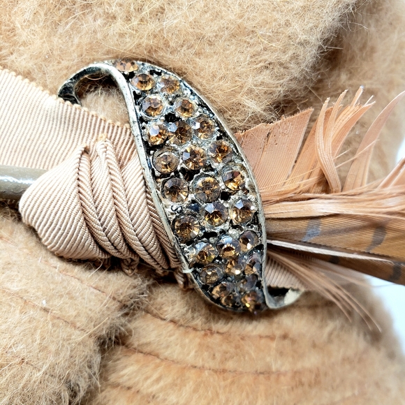 Winner Brand Vintage Tan Fashion Hat Womens 22 - Picture 2 of 9